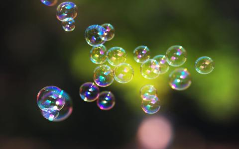 Picture of bubbles in the air
