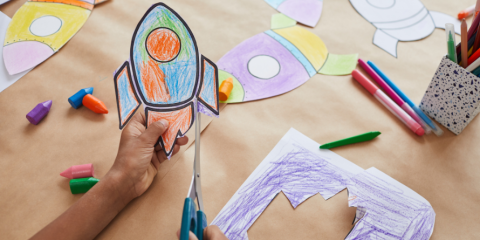 A paper rocket.