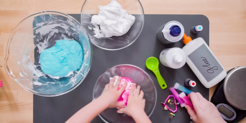 Ingredients to make slime.