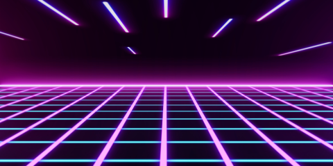 Purple glowing grid