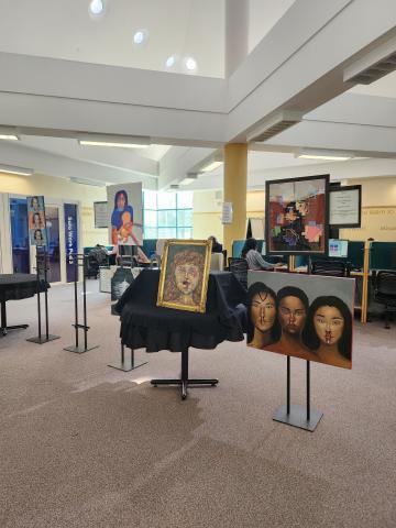 Youth art on display in the library