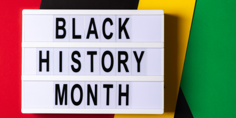 Black History Month spelled out