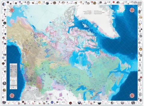 A map of Canada that will be on display for participants to walk on and explore.