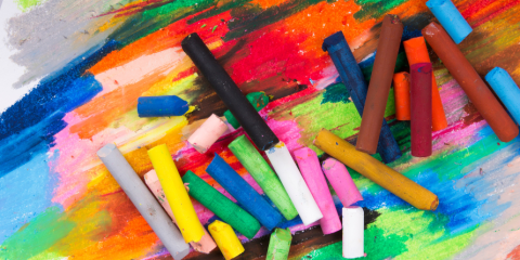 Pastel art supplies.