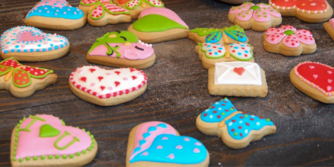Cookies decorated with icing