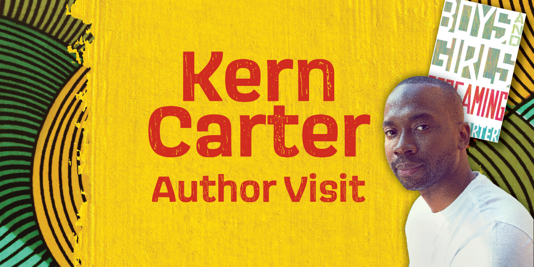 A picture of Kern Carter on a yellow background