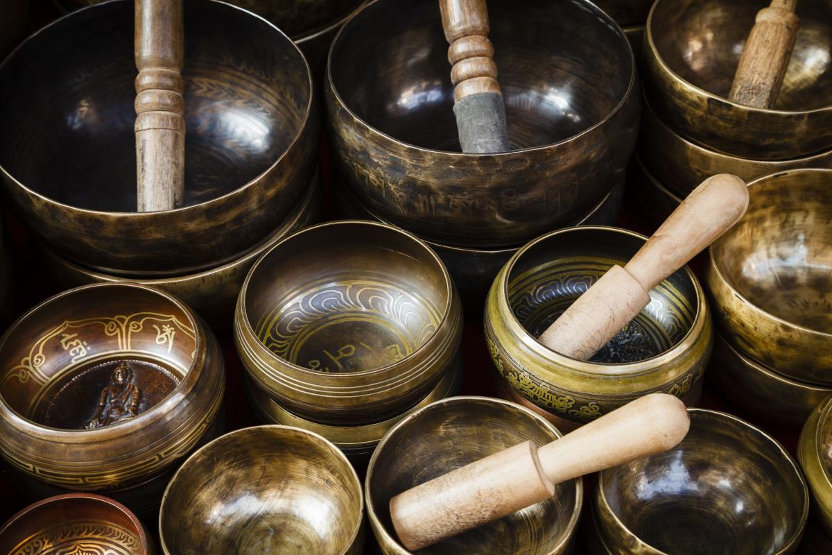 Picture of multiple singing bowls