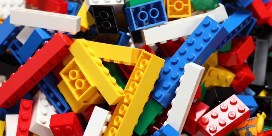 Lego blocks of assorted colours