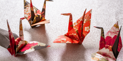 Origami cranes