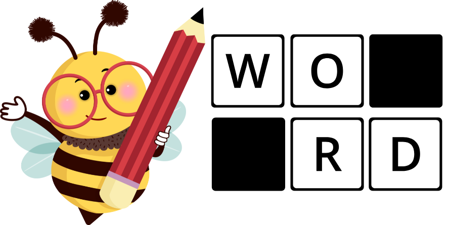 Bumble bee and text that says 'word'