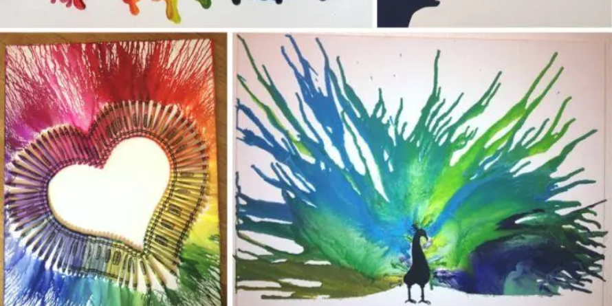 melted crayon art