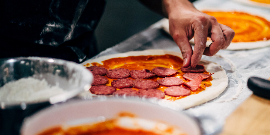 Making pizza